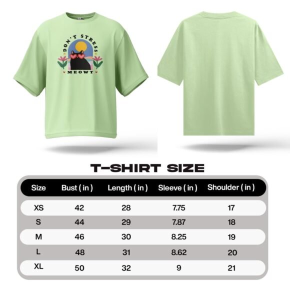 Brighten your day with this playful pastel green oversized t-shirt - Image 5