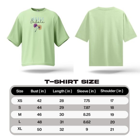 Elevate your casual wear with the stylish and comfortable "Inhale Exhale" oversized t-shirt - Image 5