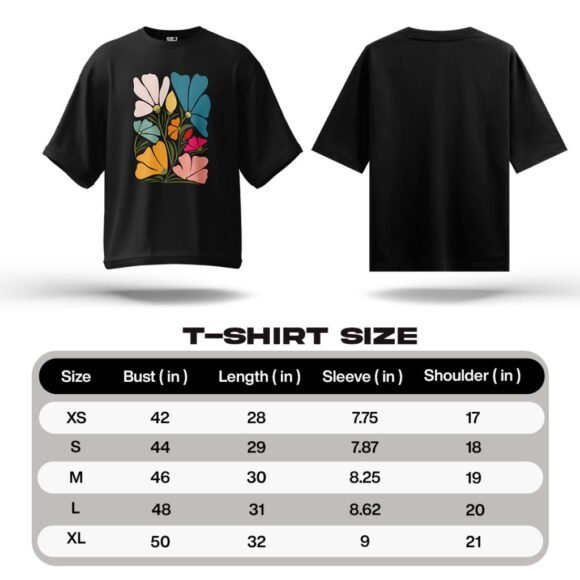 Black Floral Oversized T-Shirt – Elevate Your Style - Image 5