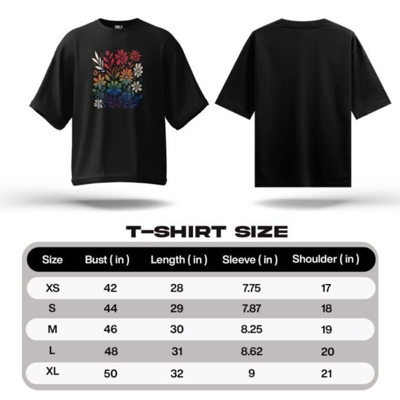 Women's Oversized Floral Graphic T-Shirt – Trendy & Comfortable - Image 5