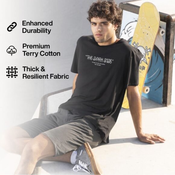 The Dark Side Oversized Black T-Shirt - Image 4