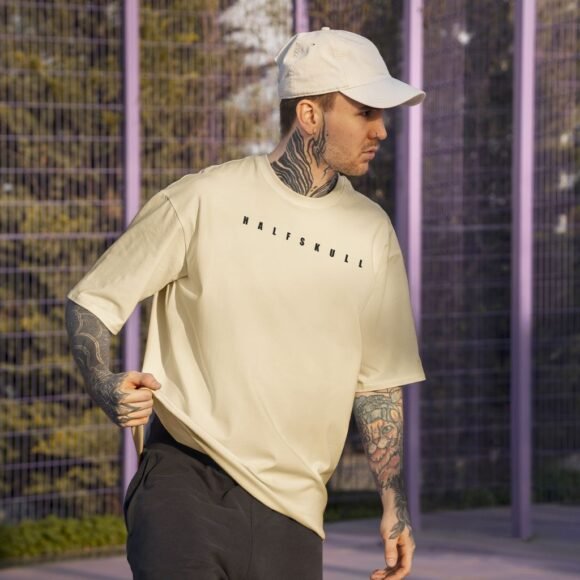 HALFSKULL "DAD BOD" Oversized Graphic T-Shirt - Image 2
