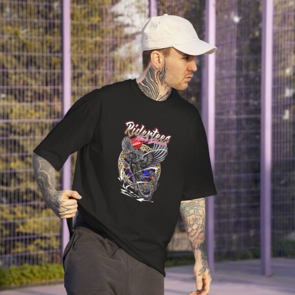 Unleash your biker spirit with this Riderz Oversized T-Shirt - Image 2