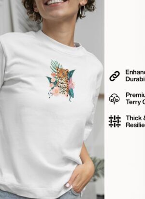 Classic white base with colorful graphic print