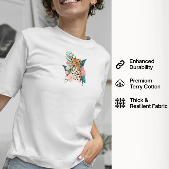 Classic white base with colorful graphic print - Image 3