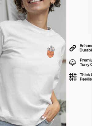 Classic white with small front chest graphic