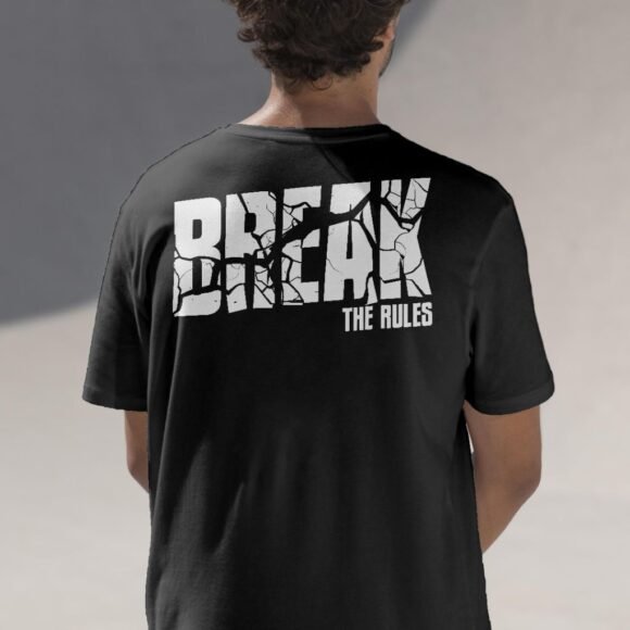HALFSKULL "Break the Rules" Oversized Graphic T-Shirt - Image 4