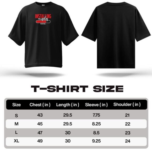 "Installing Muscles" Oversized Graphic T-Shirt - Image 5