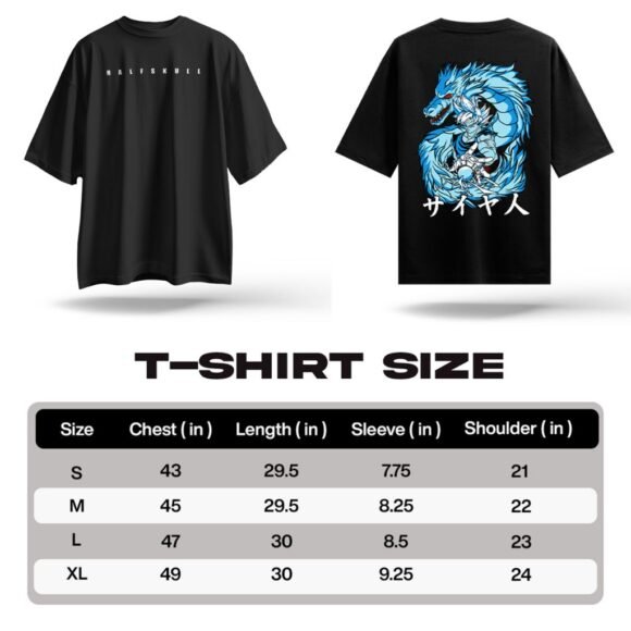 Unleash your Saiyan power with this Dragon Warrior Oversized T-Shirt - Image 4