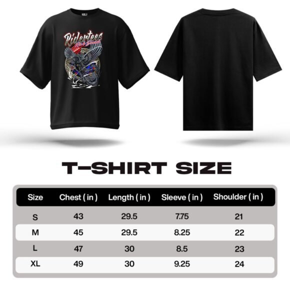 Unleash your biker spirit with this Riderz Oversized T-Shirt - Image 4