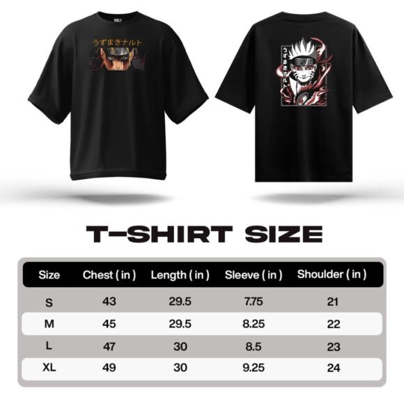 Anime Graphic Oversized T-Shirt – Naruto Edition - Image 4