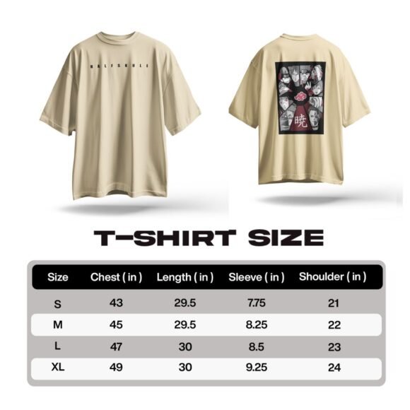 Halfskull Oversized T-Shirt – Akatsuki Edition - Image 5