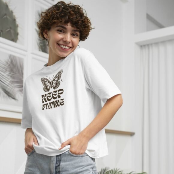 White base with bold "Keep Flying" butterfly graphic on the front - Image 2