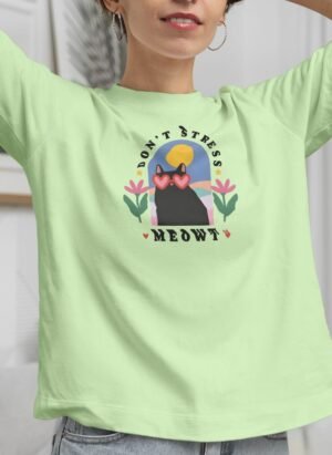 Brighten your day with this playful pastel green oversized t-shirt
