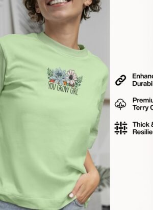 Positivity with this refreshing pastel green oversized t-shirt