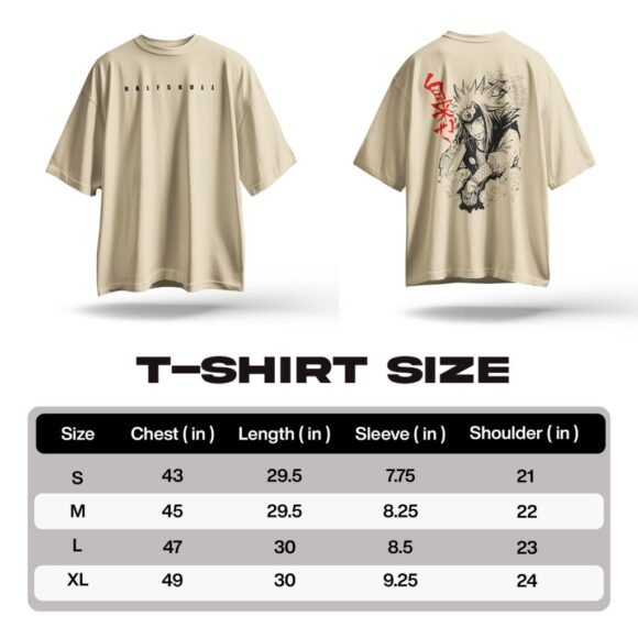 Halfskull Oversized T-Shirt – Anime Edition - Image 5
