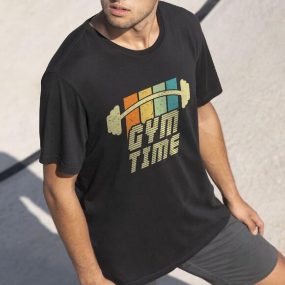 "Gym Time" Oversized Vintage Style T-Shirt - Image 4
