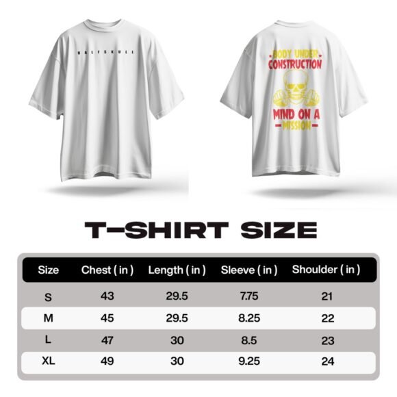 HALFSKULL Oversized T-Shirt – Built for the Grind - Image 3