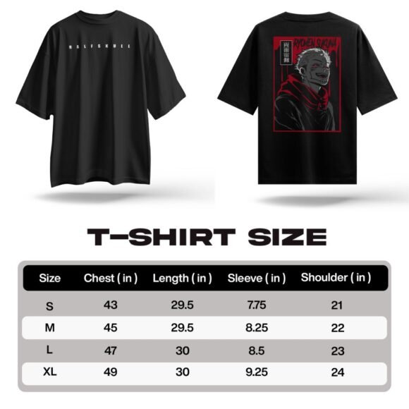 Embrace the King of Curses with this Ryomen Sukuna Oversized T-Shirt - Image 5