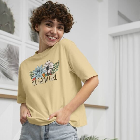 You grow girl print T-shirt - Image 2