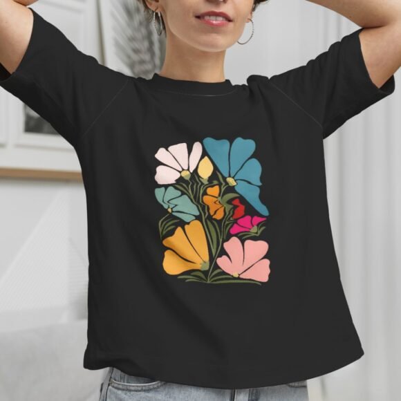 Black Floral Oversized T-Shirt – Elevate Your Style - Image 4