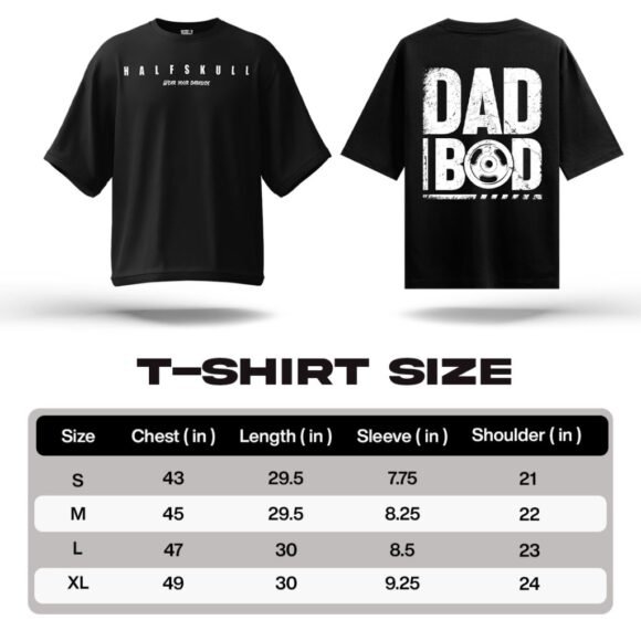 HALFSKULL “Dad Bod” Oversized T-Shirt - Image 4