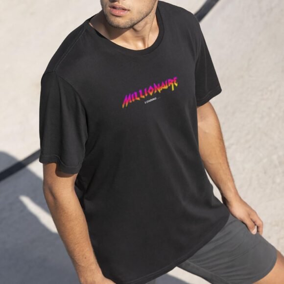 MILLIONAIRE Oversized Black T-Shirt - Image 2