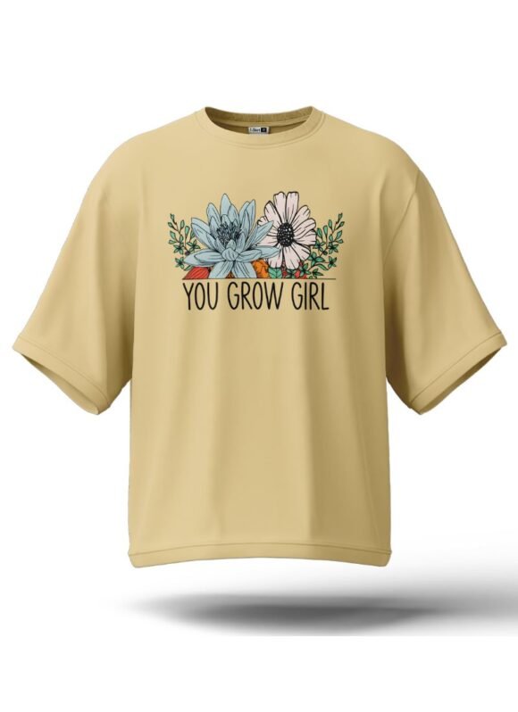 You grow girl print T-shirt
