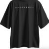 Halfskull Oversized Black T-Shirt