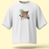 Classic white base with colorful graphic print