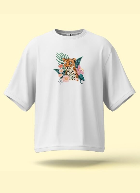Classic white base with colorful graphic print