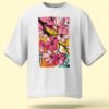White base with a vivid multicolor floral graphic