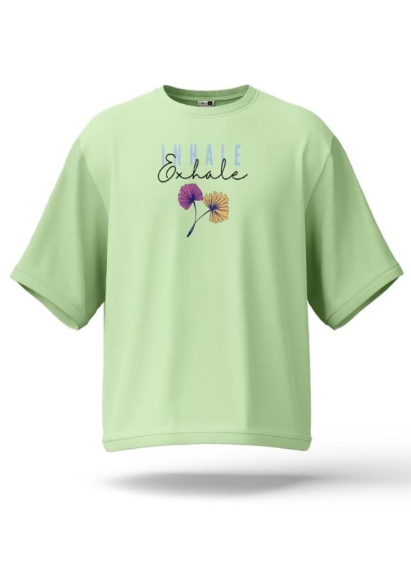 Elevate your casual wear with the stylish and comfortable "Inhale Exhale" oversized t-shirt