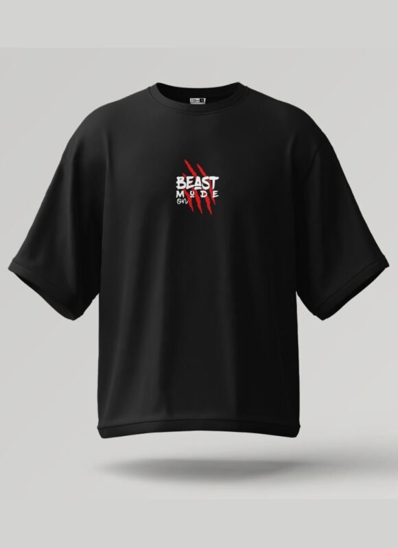 BEAST MODE Oversized Gym Graphic T-Shirt