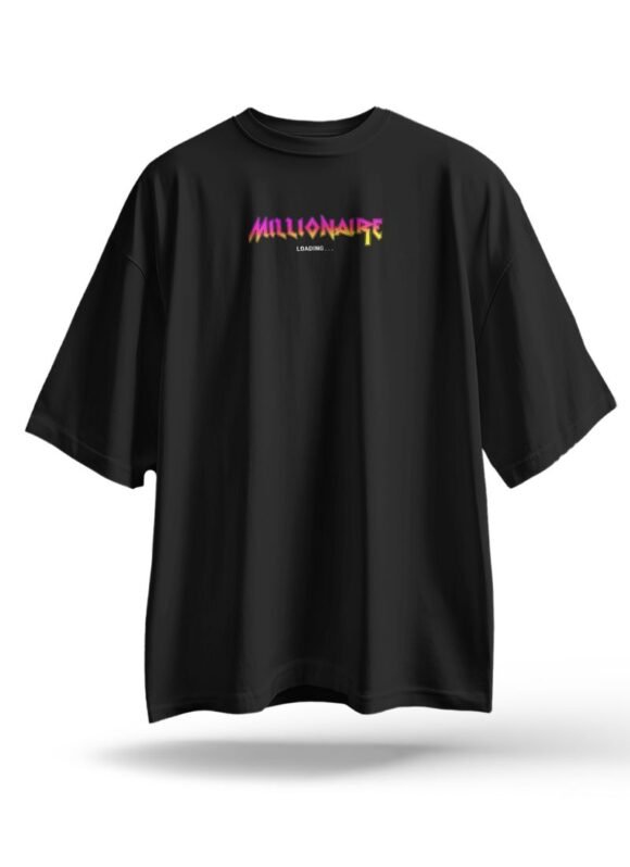 MILLIONAIRE Oversized Black T-Shirt