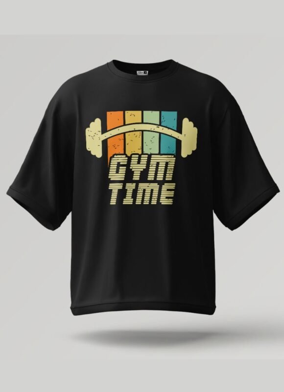 "Gym Time" Oversized Vintage Style T-Shirt