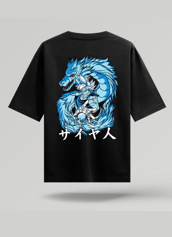 Unleash your Saiyan power with this Dragon Warrior Oversized T-Shirt