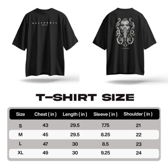 Halfskull Warrior Oversized T-Shirt - Image 4