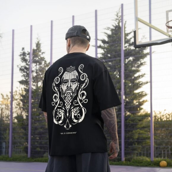 Halfskull Warrior Oversized T-Shirt - Image 5