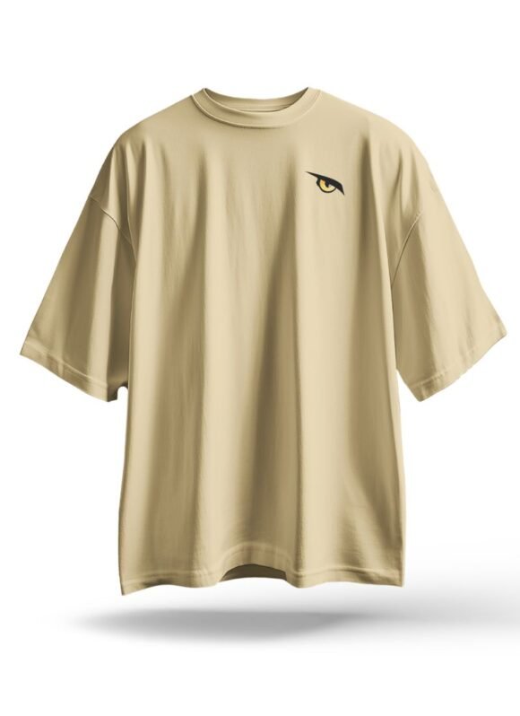 Minimal Eye Oversized T-Shirt – Beige