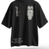 Warrior Spirit Oversized Graphic T-Shirt – Black