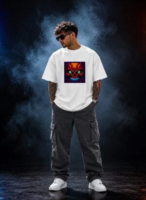 Inferno Skull Oversized T-Shirt