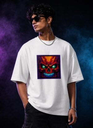 Inferno Skull Oversized T-Shirt