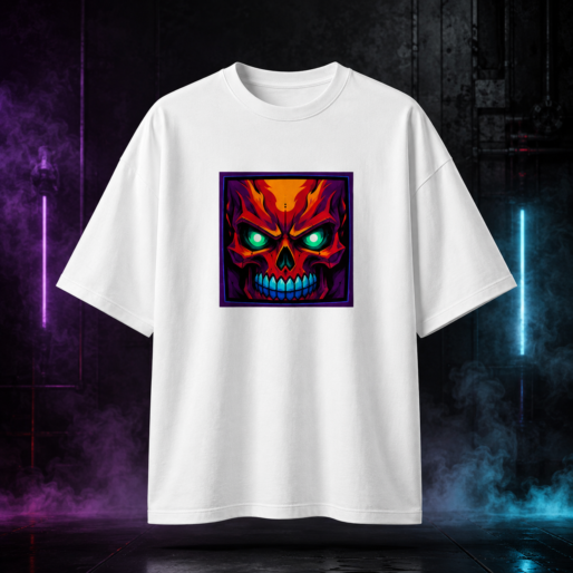 Inferno Skull Oversized T-Shirt