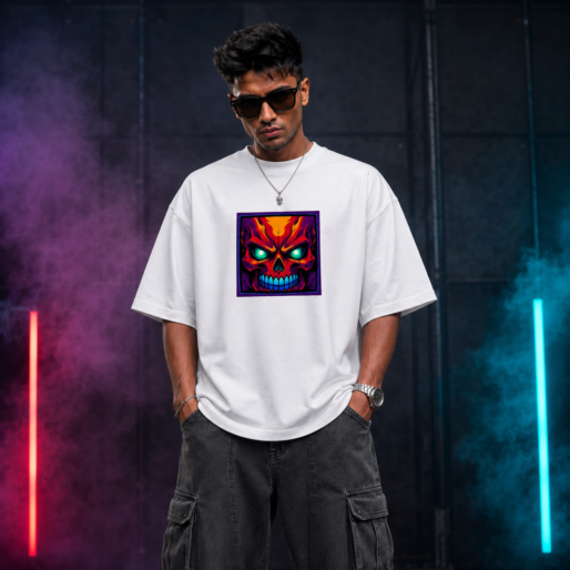 Inferno Skull Oversized T-Shirt