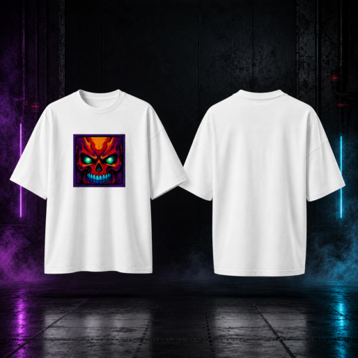 Inferno Skull Oversized T-Shirt