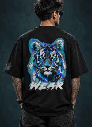 Midnight Roar Black Oversized T-Shirt