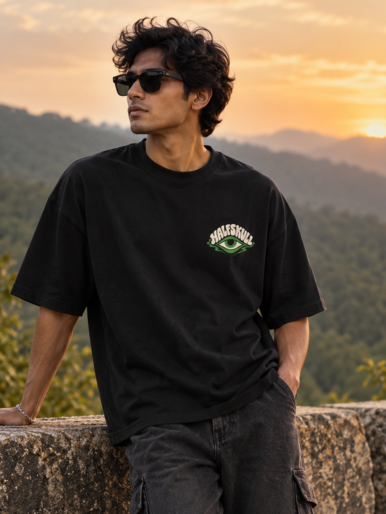 Visionary Black Oversized T-Shirt