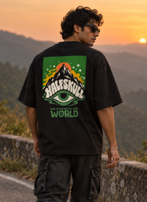 Visionary Black Oversized T-Shirt