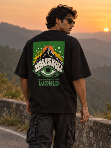 Visionary Black Oversized T-Shirt